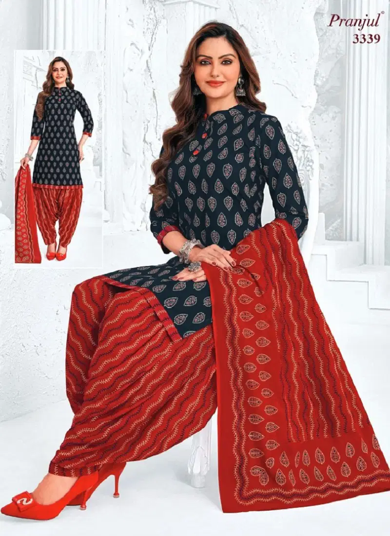 Priyanshi Vol 33 By Pranjul Printed Cotton Dress Material Wholesalers In Delhi Catalog