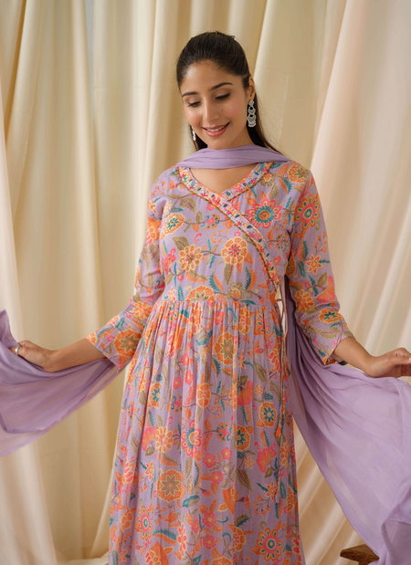 Psyna 2154 Fullstitch Angrakha Style Kurti With Pant Dupatta Wholesale In India