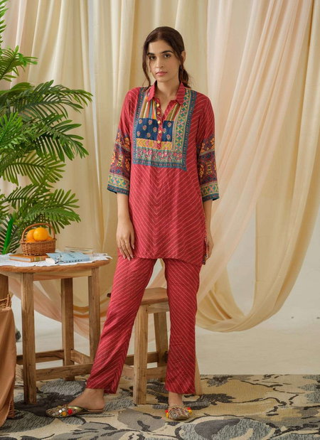 Psyna 2278 Fancy Work Tunic Top With Pant Co Ord Set Best Wholesale Shop In Surat