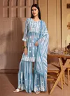 Psyna 4040 To 4041 Chiffon Top Sharara Dupatta Wholesale Market In Surat With Price
