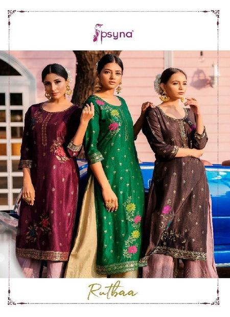 Rutba By Psyna Top With Classy Embroidered Sequence Palazzo Set Wholesale Market In Surat With Price