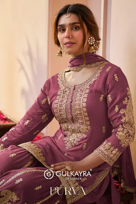 Purva By Gulkayra Chinon Wholesale Readymade Suits Suppliers In Mumbai