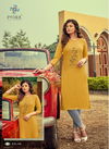 Pyora Mulberry 1 Latest Collection Fancy Ethnic Wear Slub cotton Designer Embroidery Work Butta Kurtis
