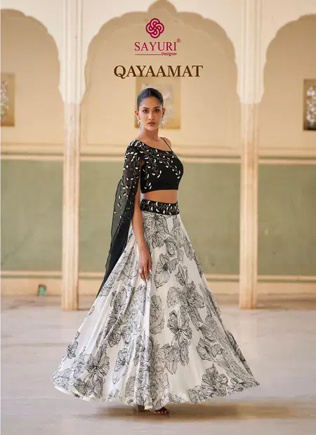 Qayaamat By Sayuri Stylist  Indo Western Lehenga Choli Wholesale Online
