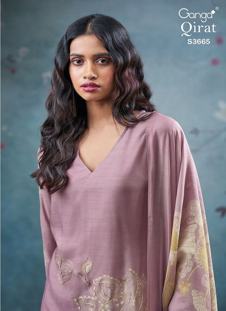 Qirat 3665 By Ganga Bemberg Silk Surat Designer Salwar Kameez Wholesale Market