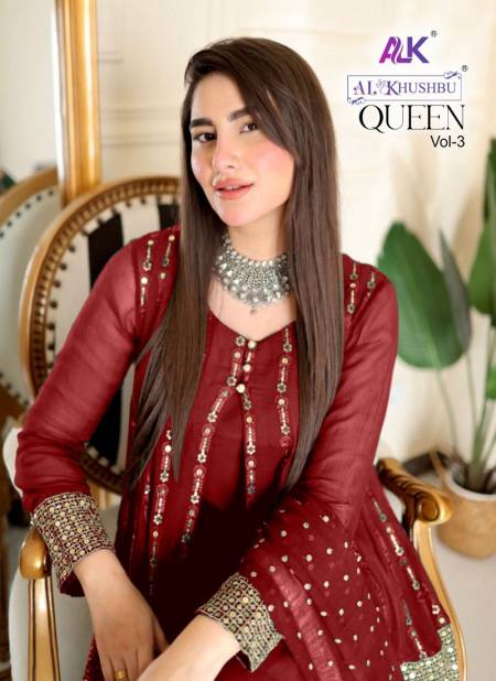 Queen Vol 3 By Alk Embroidery Georgette Pakistani Suits Wholesale Market In Surat With Price Catalog