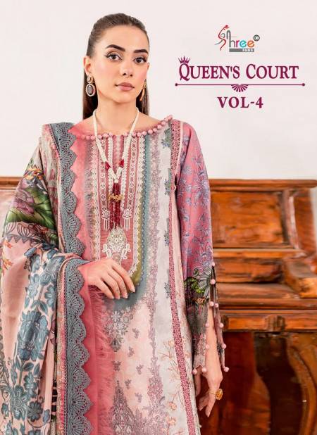 Queens Court Vol 4 By Shree Embroidery Cotton Dupatta Pakistani Suits Wholesale Market In Surat
 Catalog