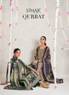Qurbat By Glossy Crape Printed Dress Material Wholesalers In Delhi
