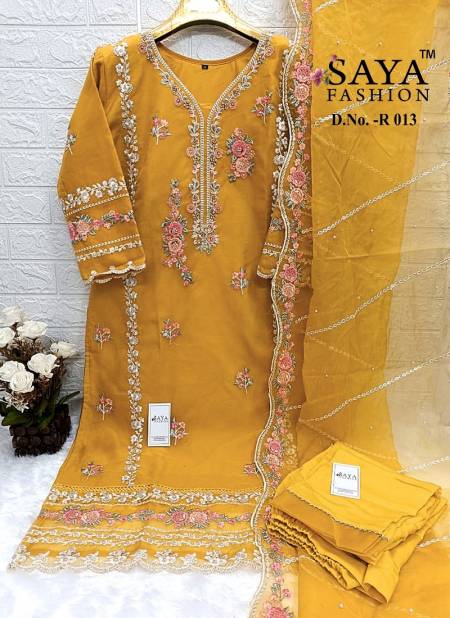 R 013 By Saya Embroidery Pakistani Readymade Suits Exporters In India
 Catalog