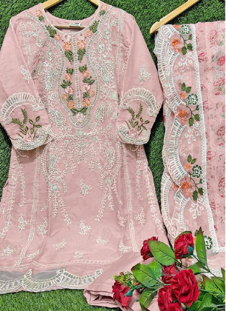 R 1091 Nx By Ramsha Organza Embroidery Pakistani Readymade Suits Wholesale Suppliers In Mumbai