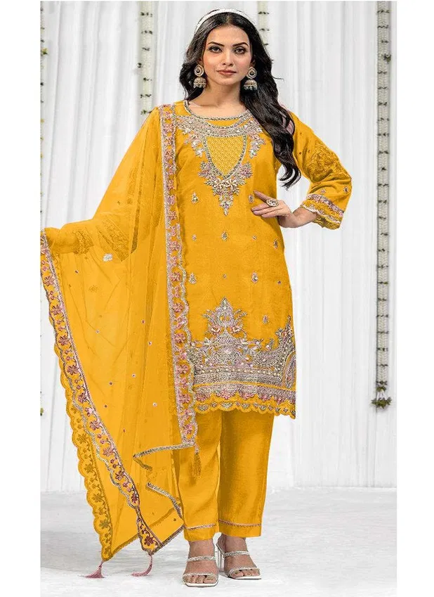 R 1110 Nx A To D By Ramsha Organza Pakistani Readymade Suits Wholesale Price