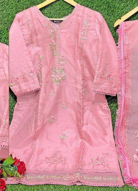 R 1120 Nx By Ramsha Embroidery Organza Pakistani Readymade Suits Wholesale Market In Surat
