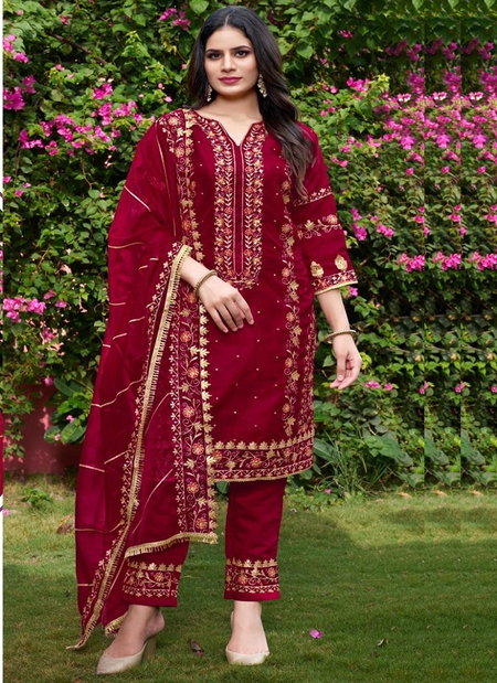 R 1177 Nx By Ramsha Organza Pakistani Readymade Suits Wholesalers In Delhi
