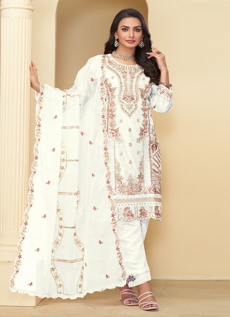 R 1193 Ramsha Georgette Embroidery Pakistani Suits Wholesale Shop In Surat