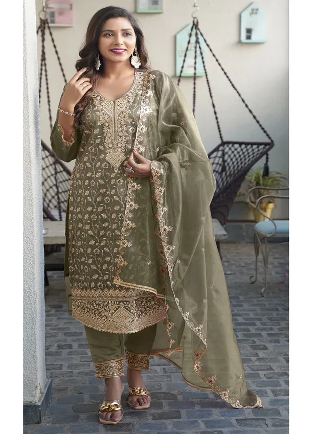 R 1211 I To L By Ramsha Simmer Embroidery Pakistani Readymade Suits Orders In India