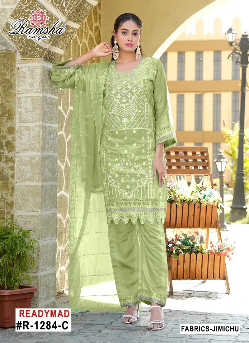 R 1284 Nx By Ramsha Jimi Choo Pakistani Readymade Suits Exporters In India