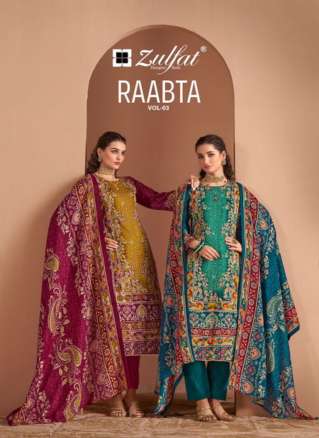 Raabta Vol 3 By Zulfat Jam Cotton Dress Material Suppliers In India Catalog