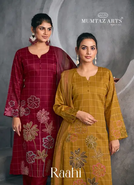 Raahi By Mumtaz Jam Silk Printed Dress Material Exporters In India Catalog