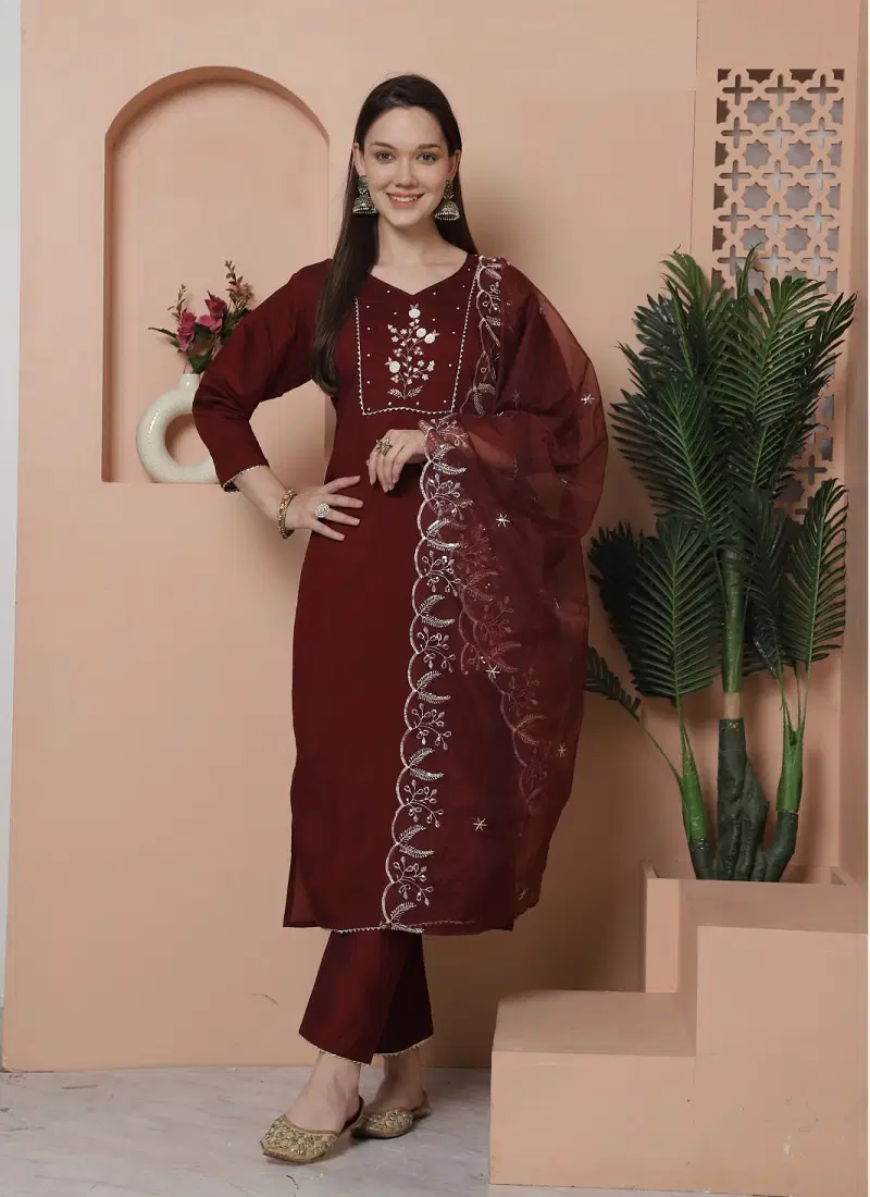 Raashi By Trendy Designer Roman Silk Kurti With Bottom Dupatta Wholesale Price In Surat
 Catalog