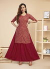 Raashi Dove Fancy Ethnic Wear Rayon Printed Kurti With Skirt Latest Collection