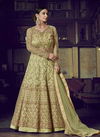 Raazi Latest Designer Fancy Wedding Wear Embroidery Net With Embroidery And Stone Work Sleeves And Four Side Less Dupatta Ladies Gown Collection
