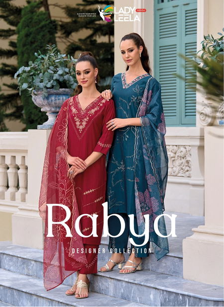 Rabya By Lady Leela Silk Embroidery Kurti With Bottom Dupatta Wholesale Market In Surat
 Catalog