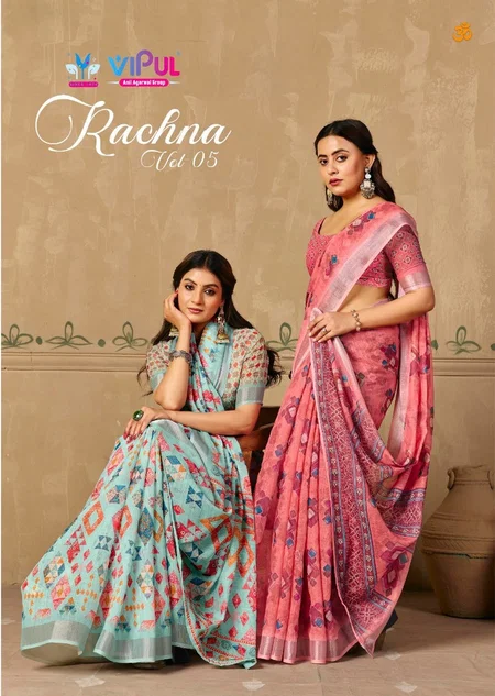 Rachana Vol 5 By Vipul Linen Printed Wholesale Daily Wear Saree In India