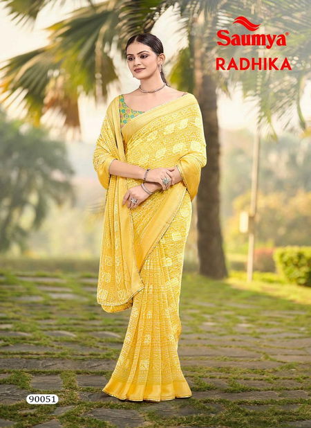 Radhika By Saumya Printed Georgette Sarees Wholesale Shop In Surat Catalog