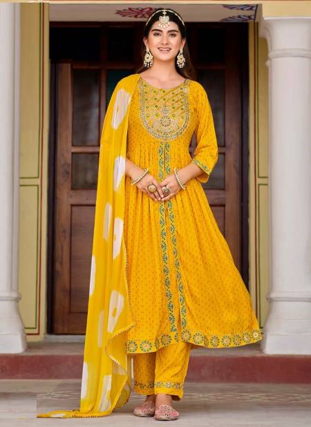 Lemon Yellow Kaftan And Palazzo Suit In Georgette With Mirror Abla And Moti  Work | Kaftan, Indian designer wear, Dress