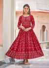 Radhika Honey 1 Rayon Printed Festive Wear Anarkali Kurti Latest Collection