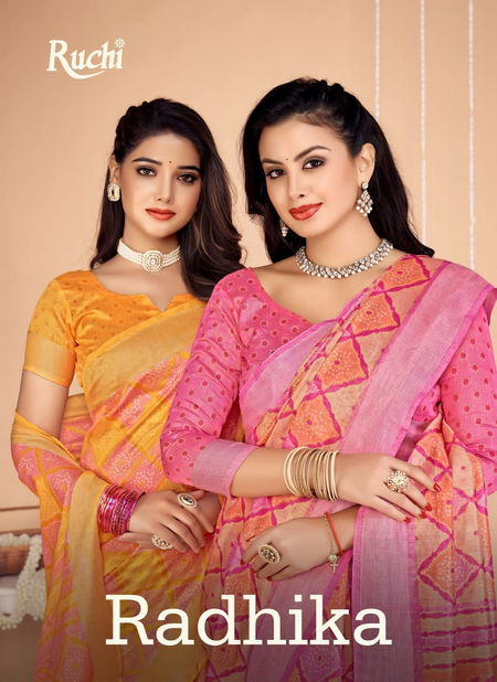 Radhika Vol 1 By Ruchi Tassur Silk Daily Wear Sarees Orders In India Catalog