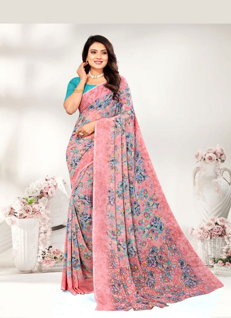 Ragaa Georgette Ruchi Daily Wear Wholesale Gergette Sarees Catalog