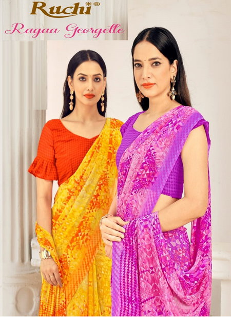 Ragaa Georgette Vol 11 By Ruchi Daily Wear Georgette Saree Suppliers In Mumbai
