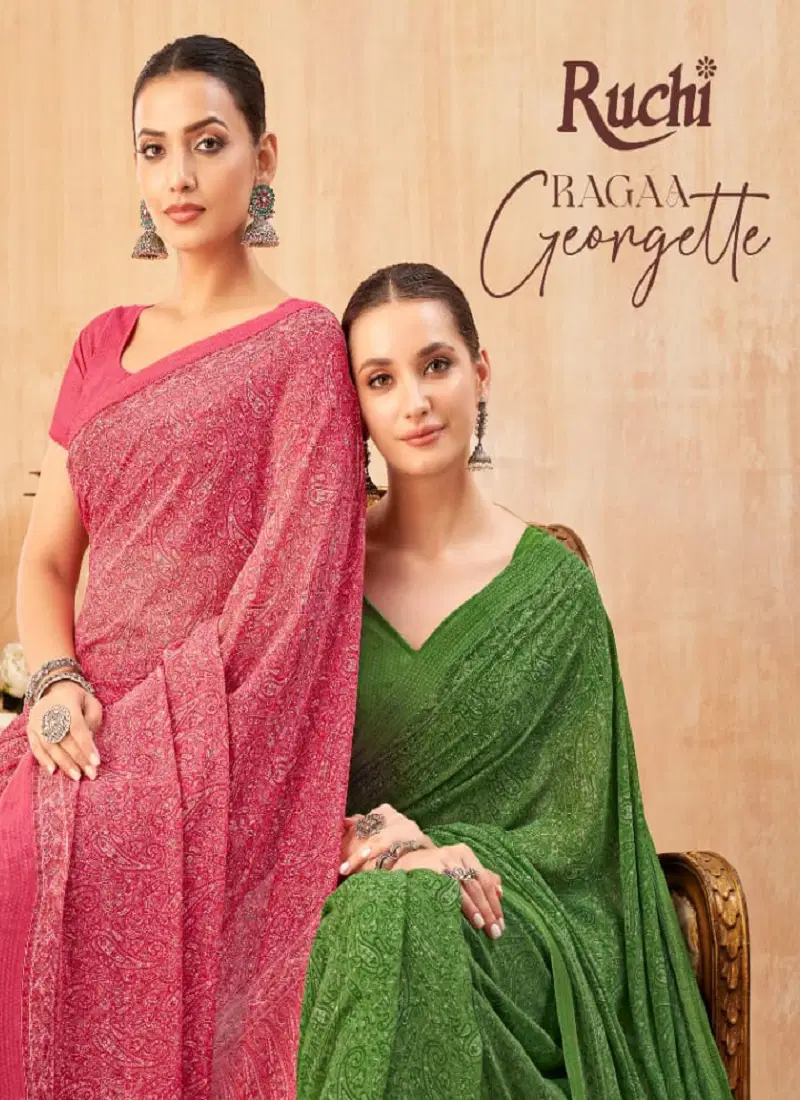 Ragaa Georgette Vol 13 By Ruchi Casual Wear Sarees Wholesale Online Catalog