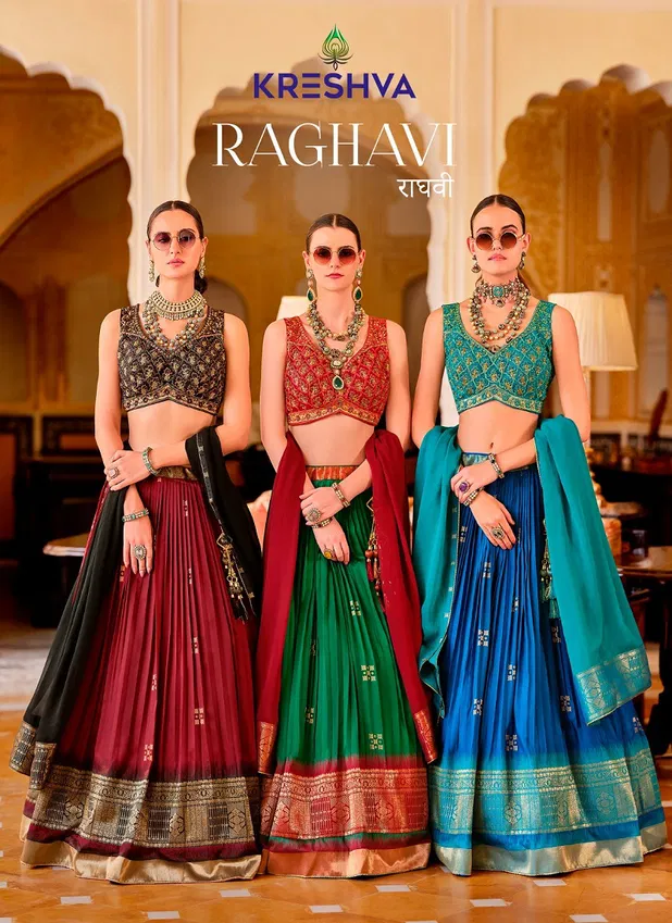 Raghavi By Kreshva Silk Wedding Wear Lehenga Choli Orders In India