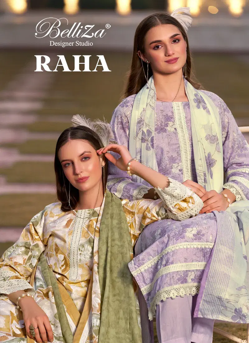 Raha By Belliza Cotton Digital Printed Wholesale Dress Material Suppliers In Mumbai Catalog