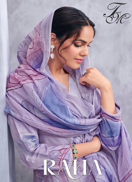 Raha By T&M Pure Cotton Printed Embroidery Surat Dress Material Wholesale Market