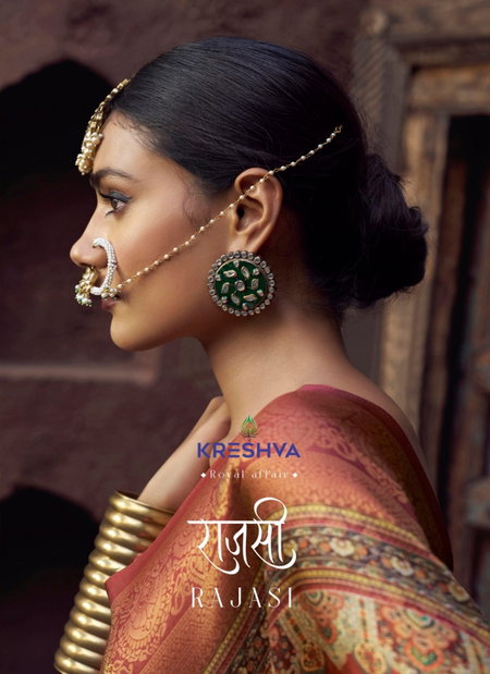 Rajasi By Kreshva Jacquard Printed Ocassion Wear Saree Wholesale Online