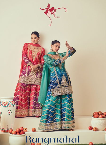 Rajmahal By Radha Trendz Chinon Readymade Suits Orders In India Catalog