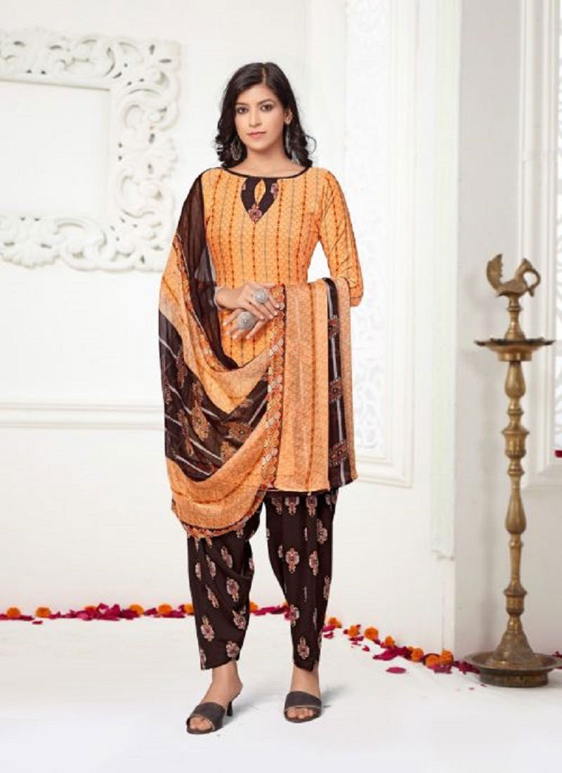 Rajna American Crepe Printed Latest Casual Daily Wear Dress Material Collection