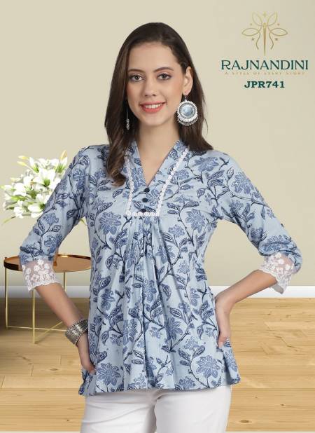 Rajnandini Summer Special Printed Cambric Cotton Ladies Top Wholesale Shop In Surat Catalog