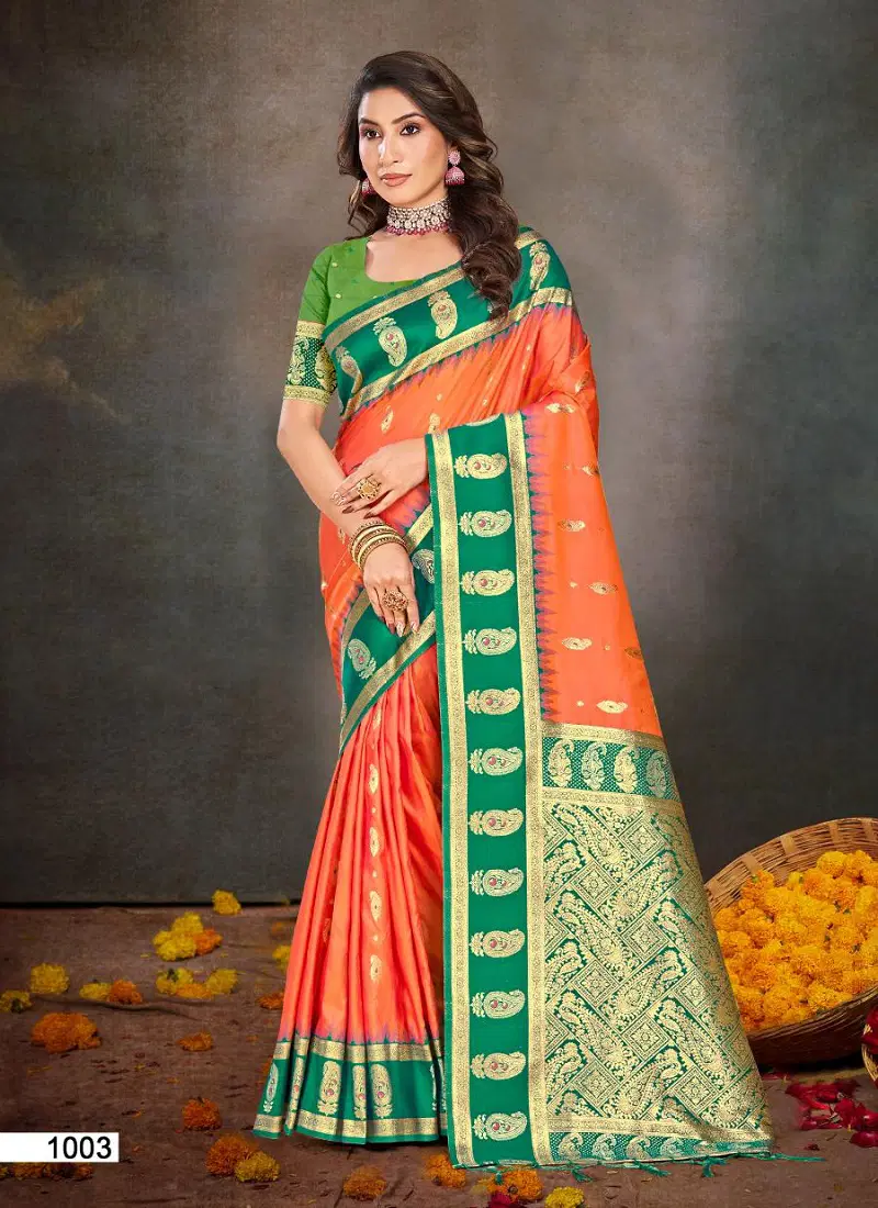 Rajshahi Silk By Bunawat Wedding Wear Saree Wholesale Shop In Surat Catalog