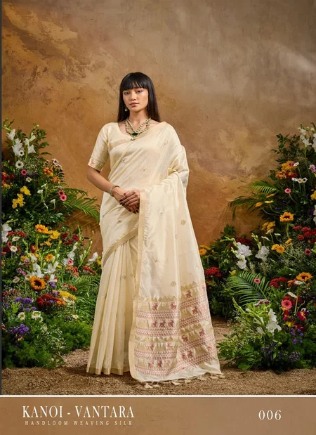 Kanoi By Rajtex Vantara Tussar Silk Handloom Weaving Designer Saree Wholesalers In Delhi