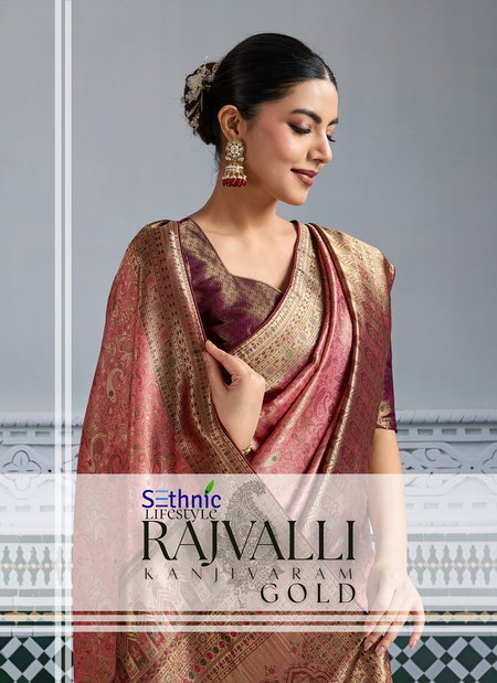 Rajvalli Gold By Sethnic Kanjivaram Silk Designer Saree Wholesale Shop In Surat
