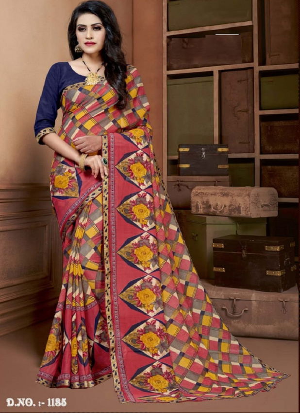 Rajvi 21 Casual Regular Wear Rennial Printed Designer Saree Collection
