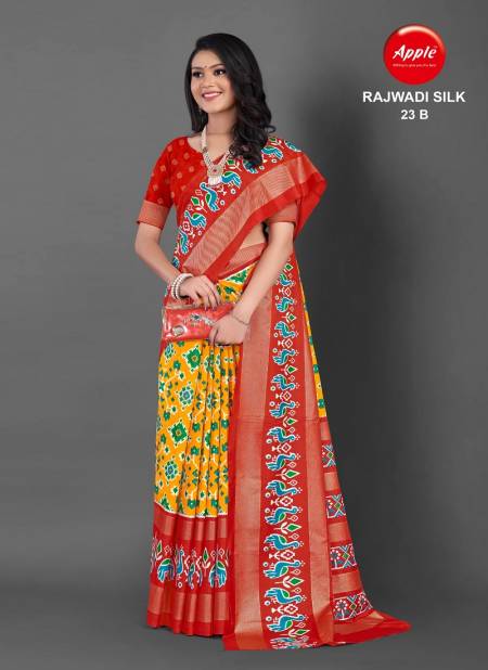 Rajwadi Silk 23 By Apple Printed Designer Silk Sarees Wholesale Clothing Suppliers In india
 Catalog