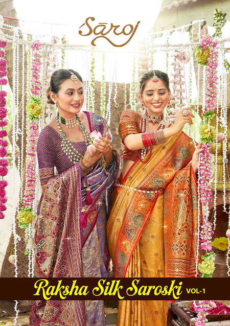 Raksha Silk Saroski Vol 1 By Saroj Tissue Silk Saree Wholesale Price In Surat