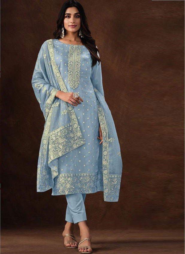 Ramsha R 1194 nx Organza Embroidery Pakistani Readymade Suit Wholesale Online