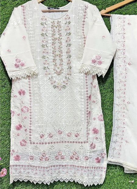 Ramsha R 1199 Georgette Embroidery Pakistani Readymade Suits Wholesale Online
