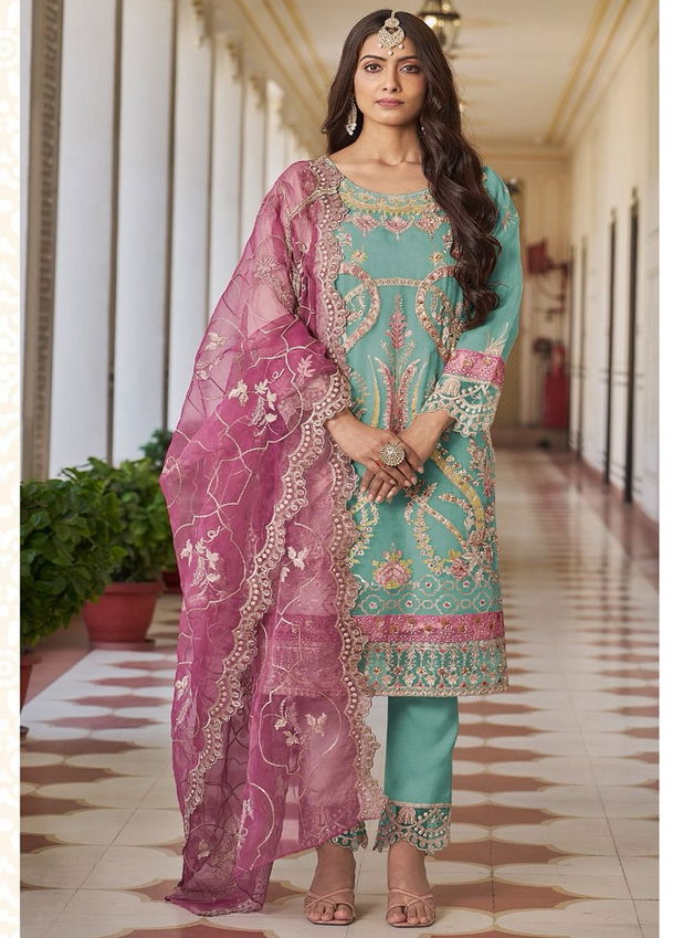 Ramsha R 1209 Nx E To H Organza Readymade Pakistani Suits Wholesale Price In Surat
